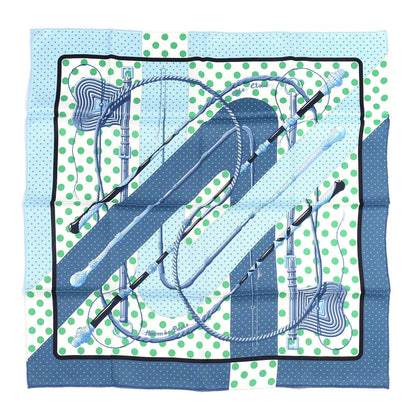 Hermes Silk Clic Clac A Pois Pocket Square Scarf 1 of 4