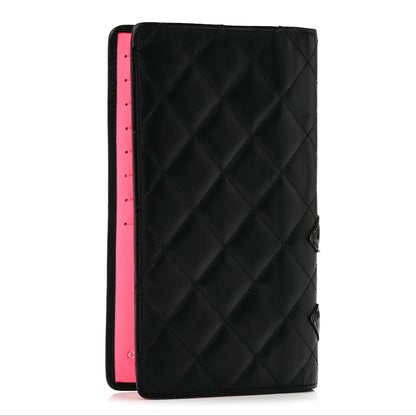 Chanel Calfskin Quilted Cambon Yen Wallet Black 3 of 12