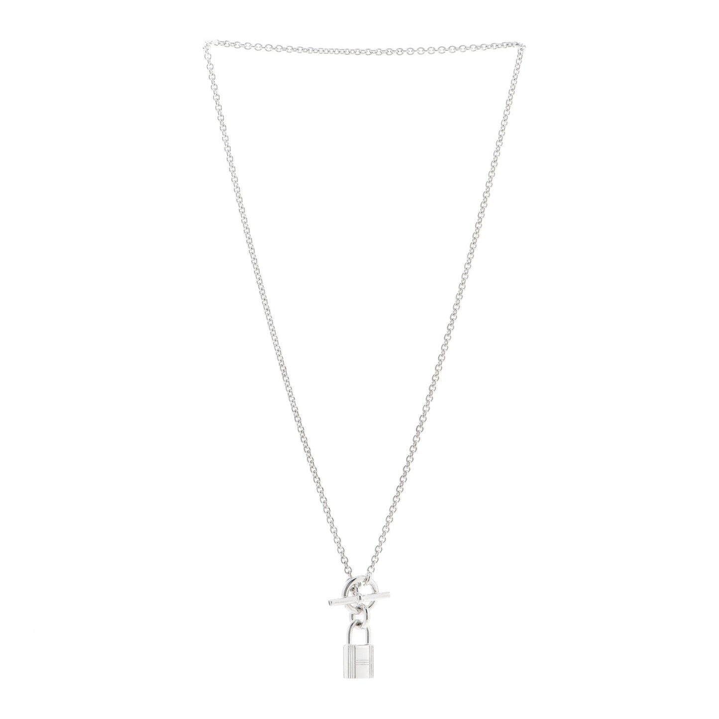 Sterling Silver Cadenas Kelly Lock Pendant Necklace