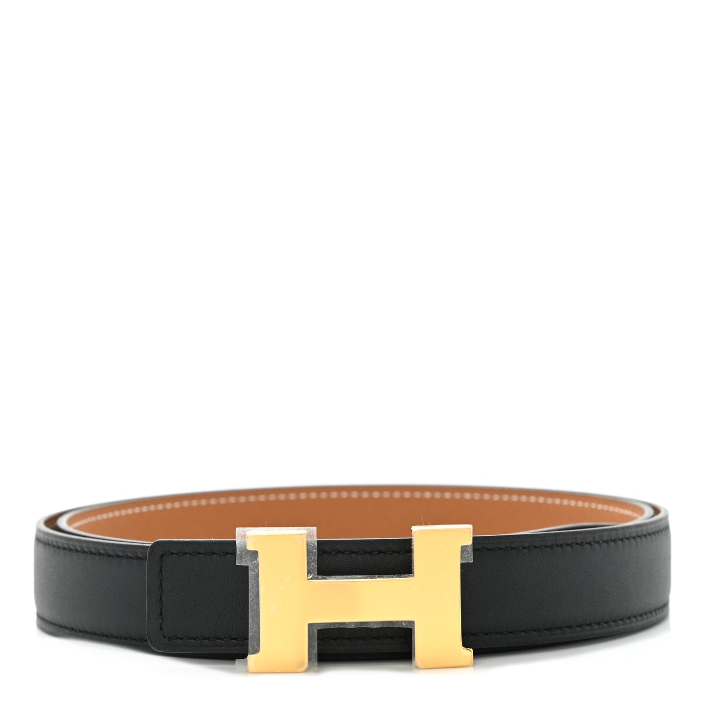 Swift Epsom 24mm Mini Constance H Belt 90 Black Gold
