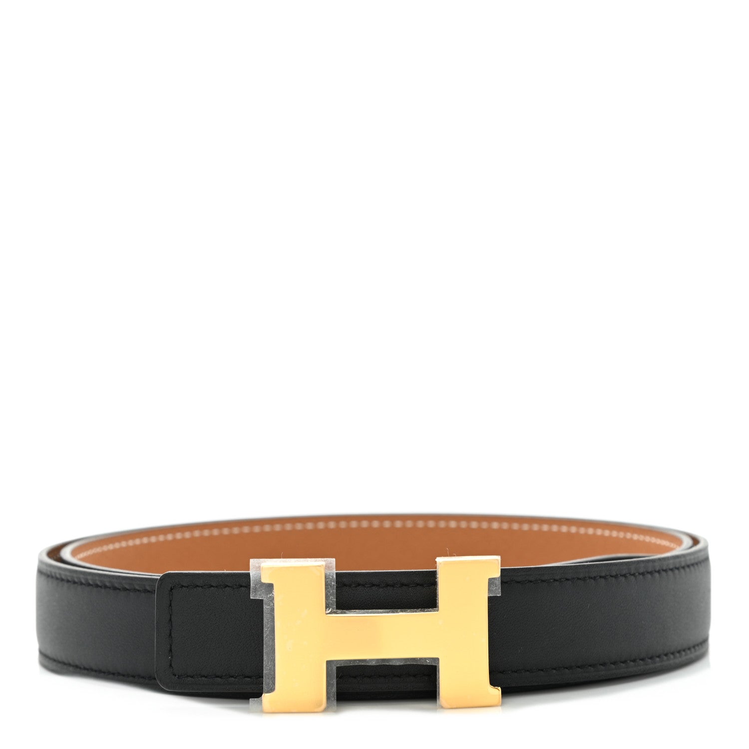 Hermes Swift Epsom 24mm Mini Constance H Belt 90 Black Gold 1 of 6