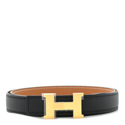 Hermes Swift Epsom 24mm Mini Constance H Belt 90 Black Gold 1 of 6