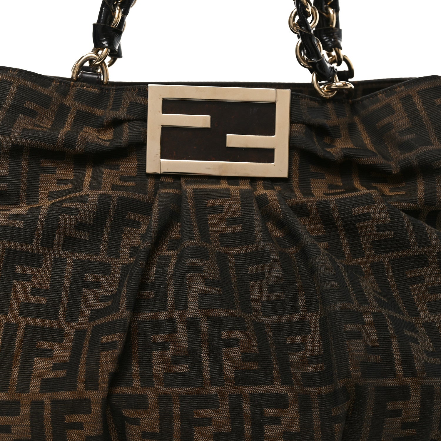 Fendi Zucca Mia Tote Tobacco 8 of 10