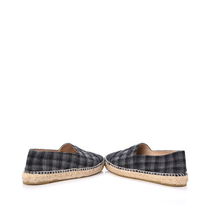 Chanel Flannel CC Espadrilles 37 Dark Grey Black 6 of 11