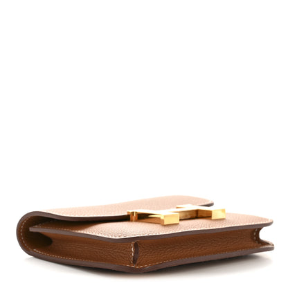 Hermes Evercolor Constance Slim Wallet Gold 5 of 9