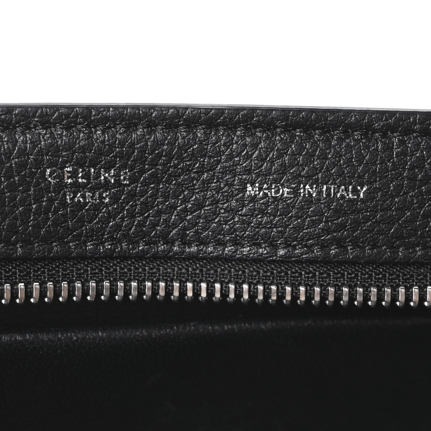 Celine Drummed Calfskin Suede Small Trapeze Black 7 of 10