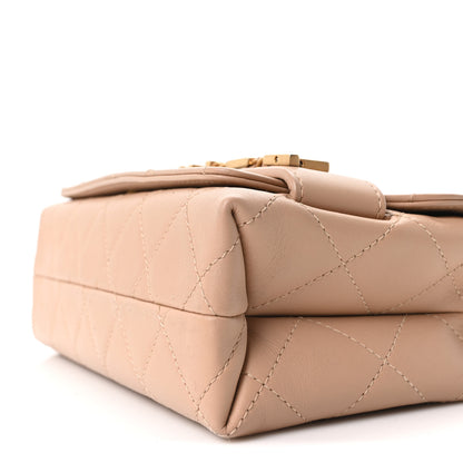 Chanel Calfskin Quilted Small Enchained Flap Beige 10 of 10