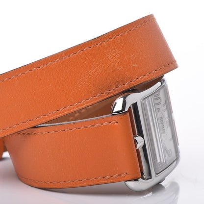 Hermes Stainless Steel Swift 29mm Cape Cod Double Tour Quartz Watch Orange 7 of 8