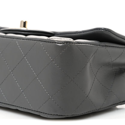Chanel Lambskin Quilted Mini Rectangular Flap Grey 10 of 12