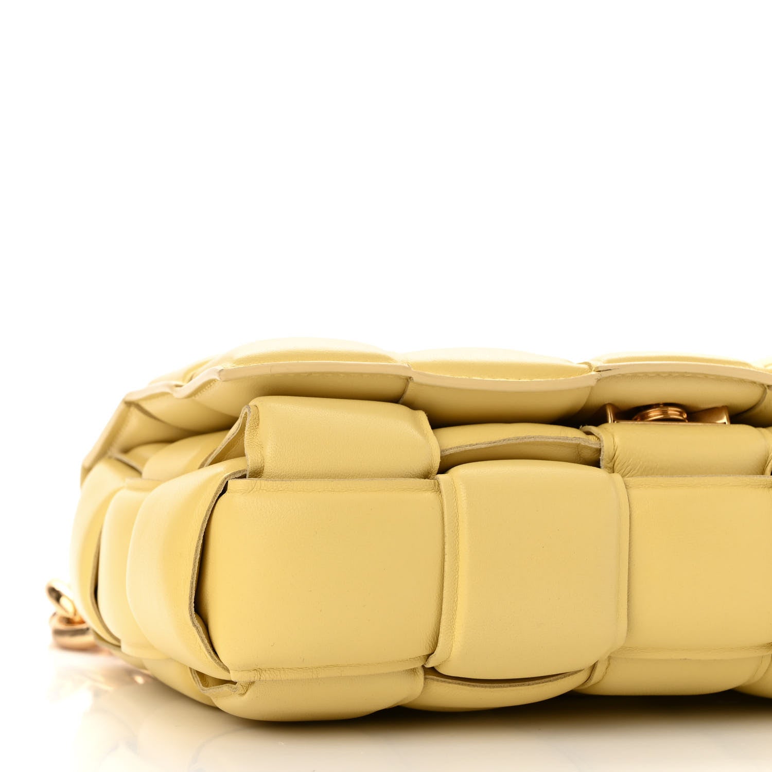Bottega Veneta Lambskin Maxi Intreccio Padded Chain Cassette Crossbody Bag Corn 8 of 9