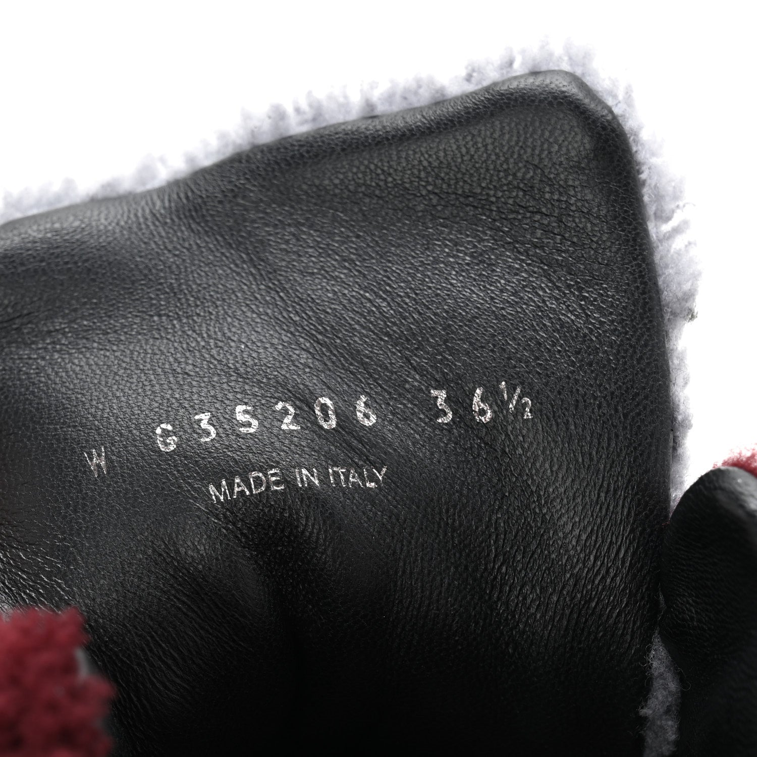 Chanel Shearling Lambskin Suede CC High Top Sneakers 36.5 Grey Pink Burgundy 8 of 8