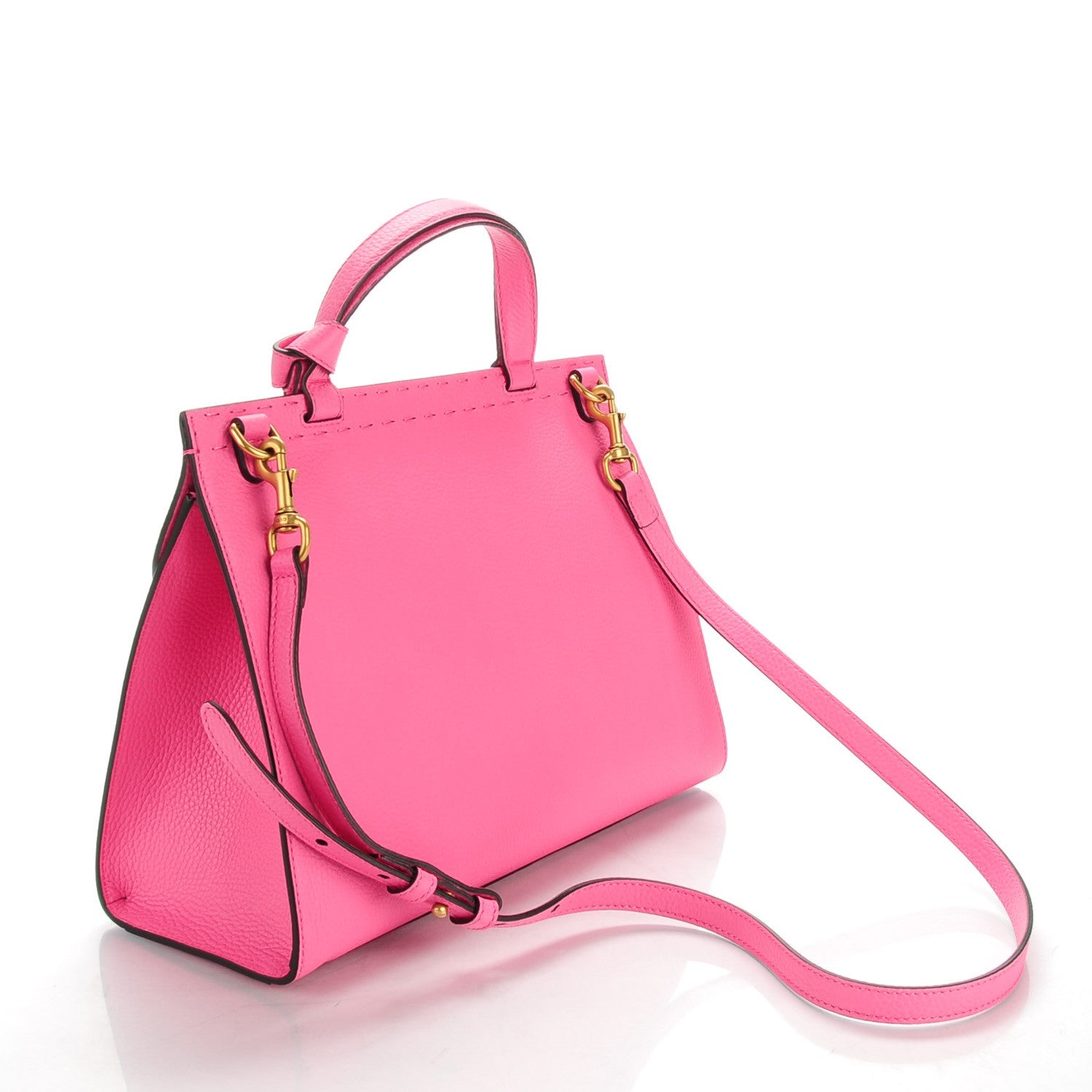 Gucci Calfskin Small GG Marmont Top Handle Bag Pink Tropical Flower 3 of 7