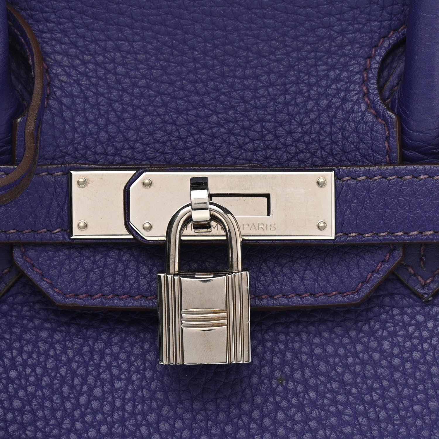 Hermes Taurillon Clemence Birkin 30 Iris 8 of 12