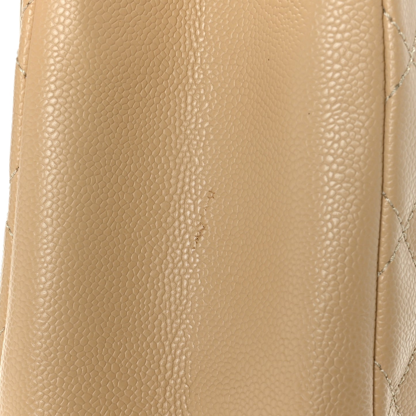 Caviar Quilted Grand Shopping Tote GST Beige