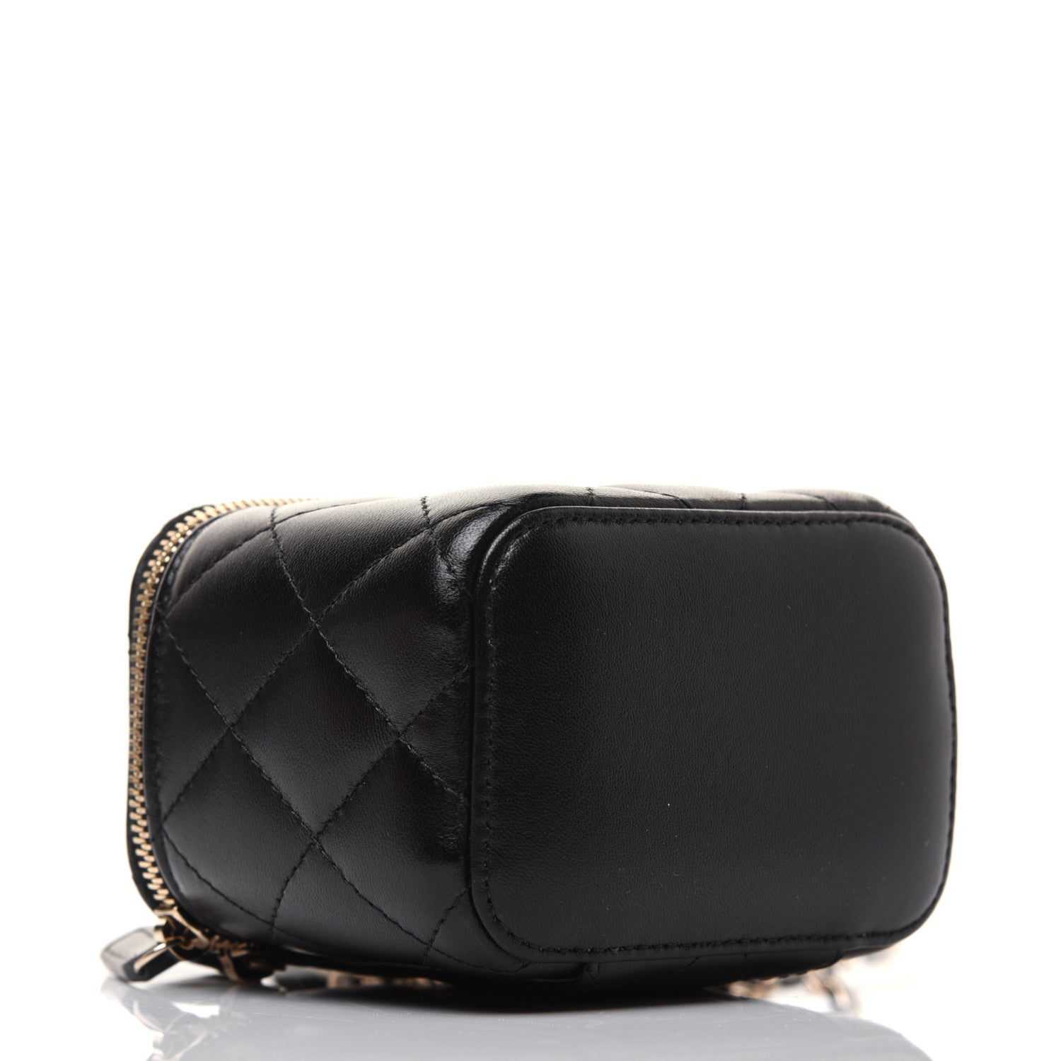 Chanel Lambskin Quilted My Chanel Lady Vanity Case With Chain Black 4 of 14