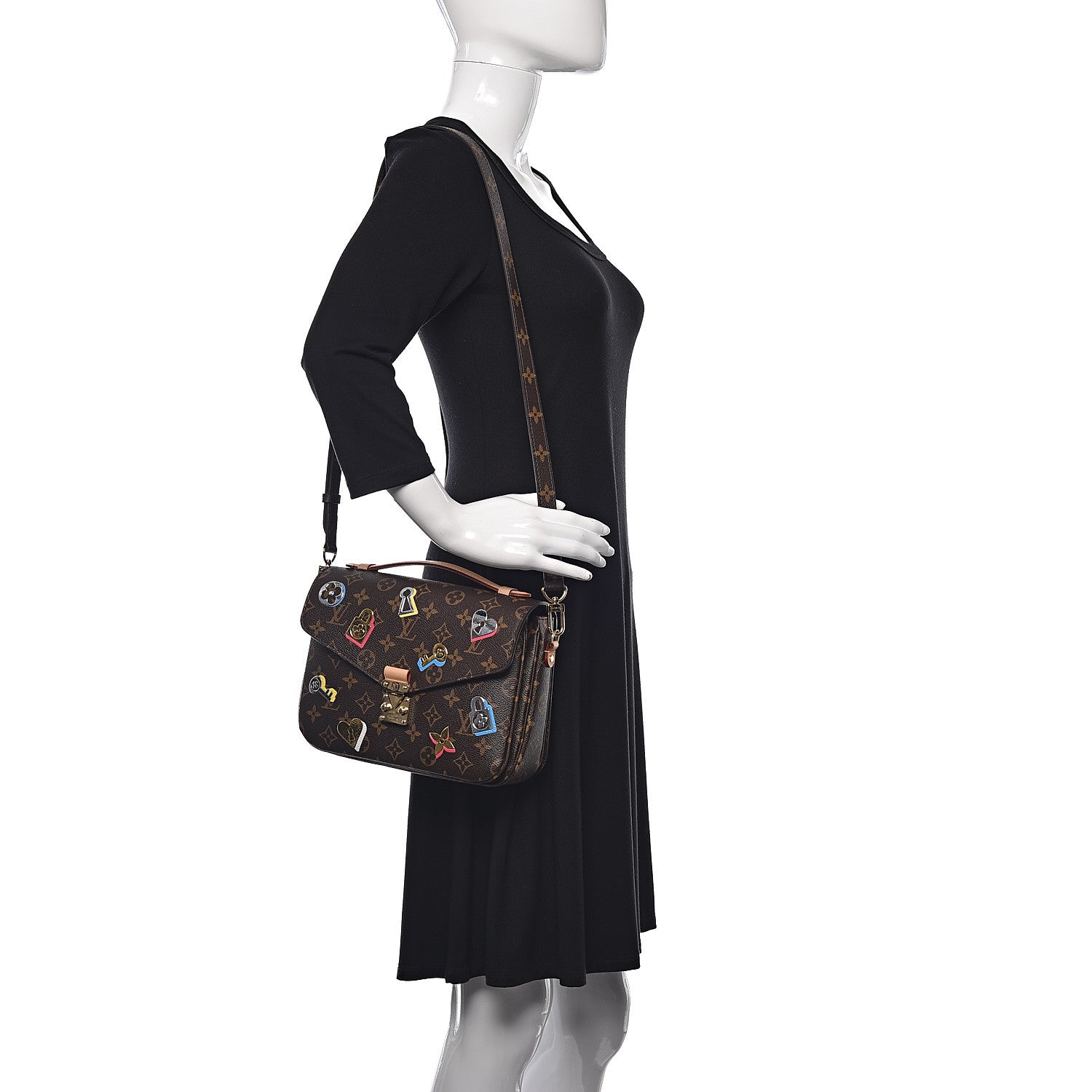 Louis Vuitton Monogram Love Lock Pochette Metis 2 of 10