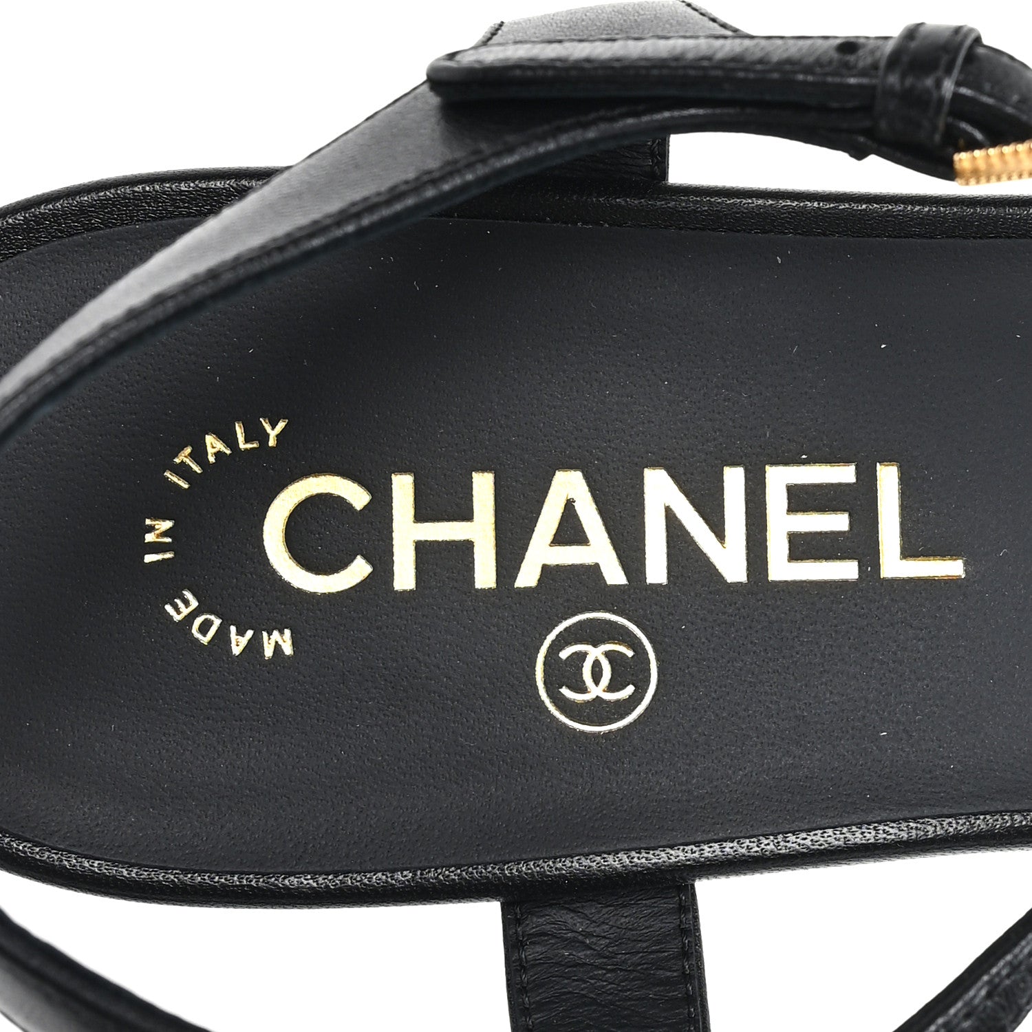Chanel Lambskin Patent Cap Toe Crystal Enamel CC Mary Jane Slingback Flats 39.5 Black 8 of 10