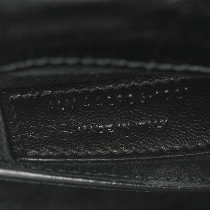 Saint Laurent Calfskin Crocodile Embossed Medium Monochrome Monogram Sunset Black 8 of 12