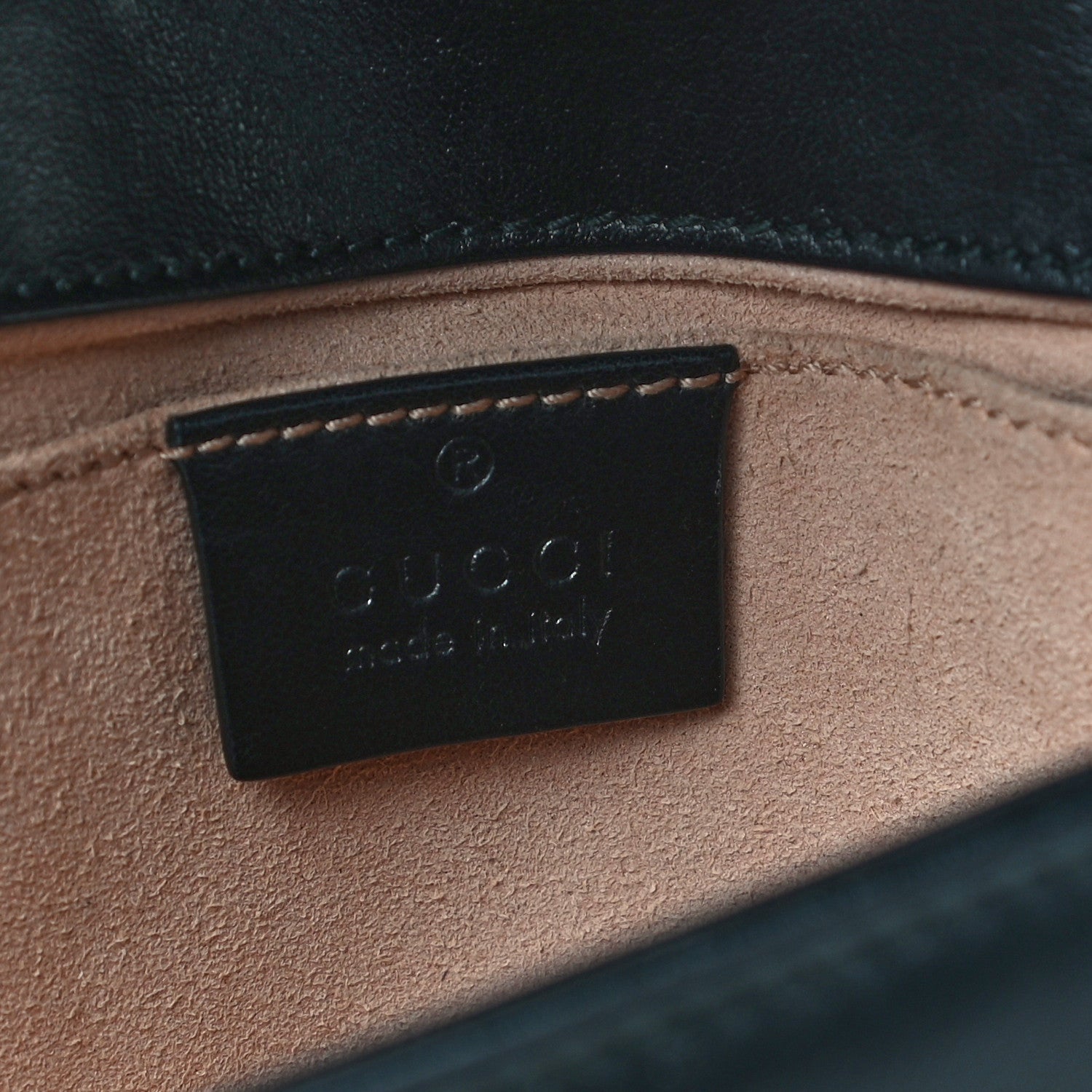 Gucci Calfskin Matelasse Mini GG Marmont Shoulder Bag Black 6 of 13