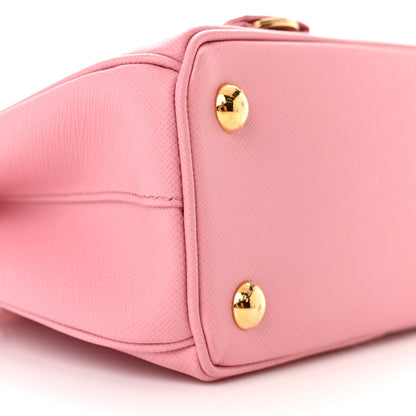 Prada Saffiano Mini Galleria Double Zip Tote Petalo 8 of 9