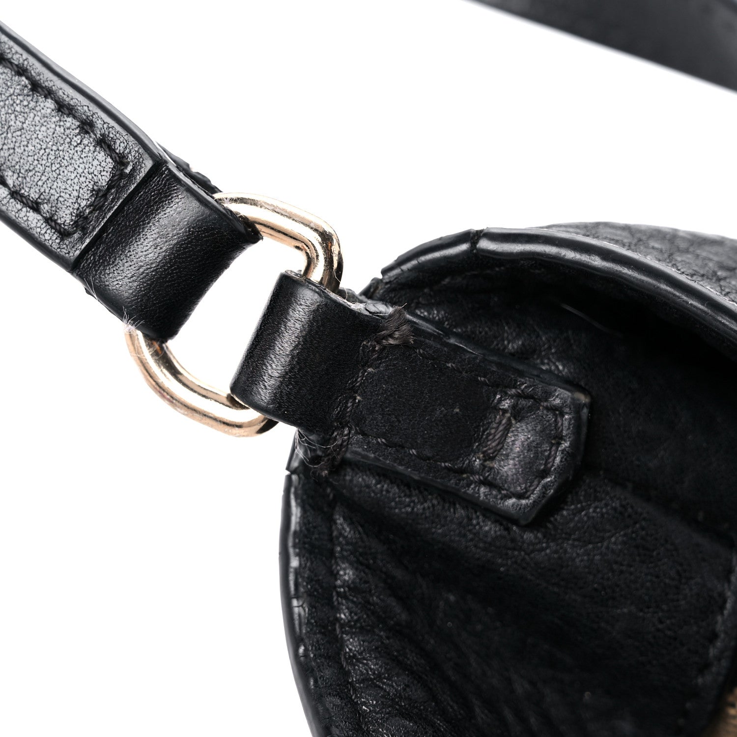 Burberry Grainy Calfskin House Check Small Maidstone Black 23 of 23