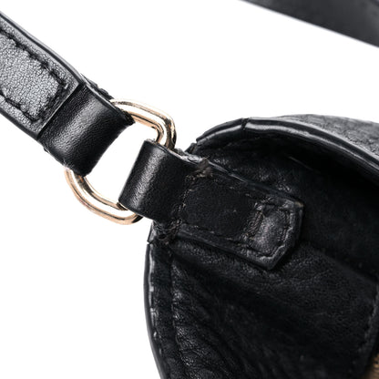 Burberry Grainy Calfskin House Check Small Maidstone Black 23 of 23