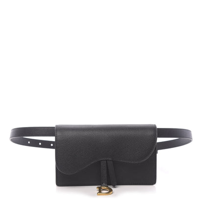 Christian Dior Grained Calfskin Saddle Belt Bag Black 1 of 10