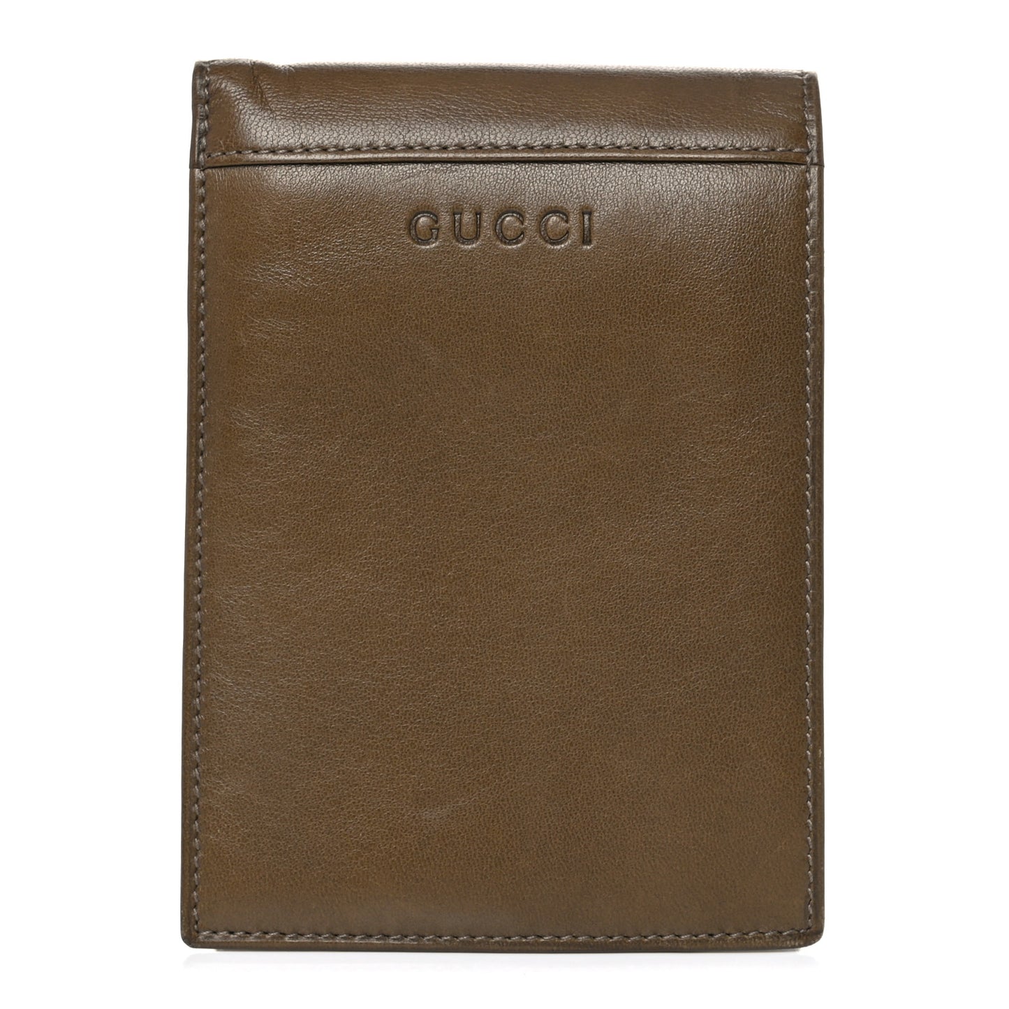 Smooth Calfskin Mens Bi-Fold Wallet Brown