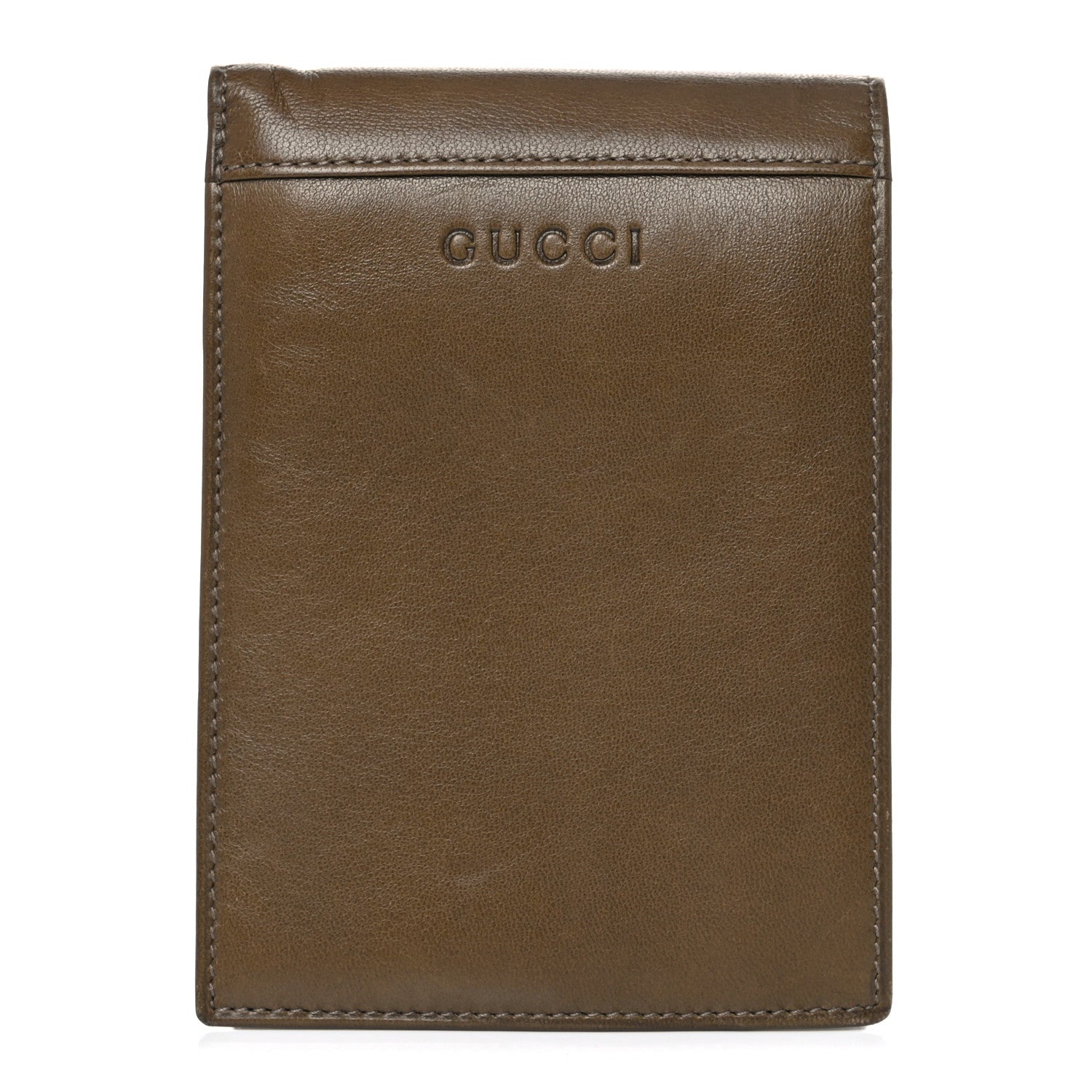 Gucci Smooth Calfskin Mens Bi-Fold Wallet Brown 1 of 10
