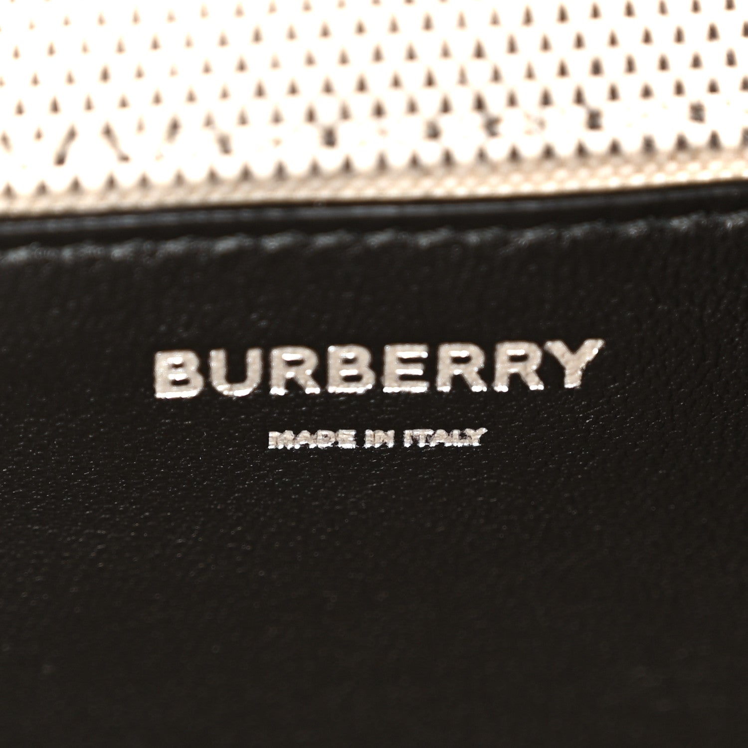 Burberry Lambskin Needle Punch Quilted Check Small Lola Bag White Black 5 of 10