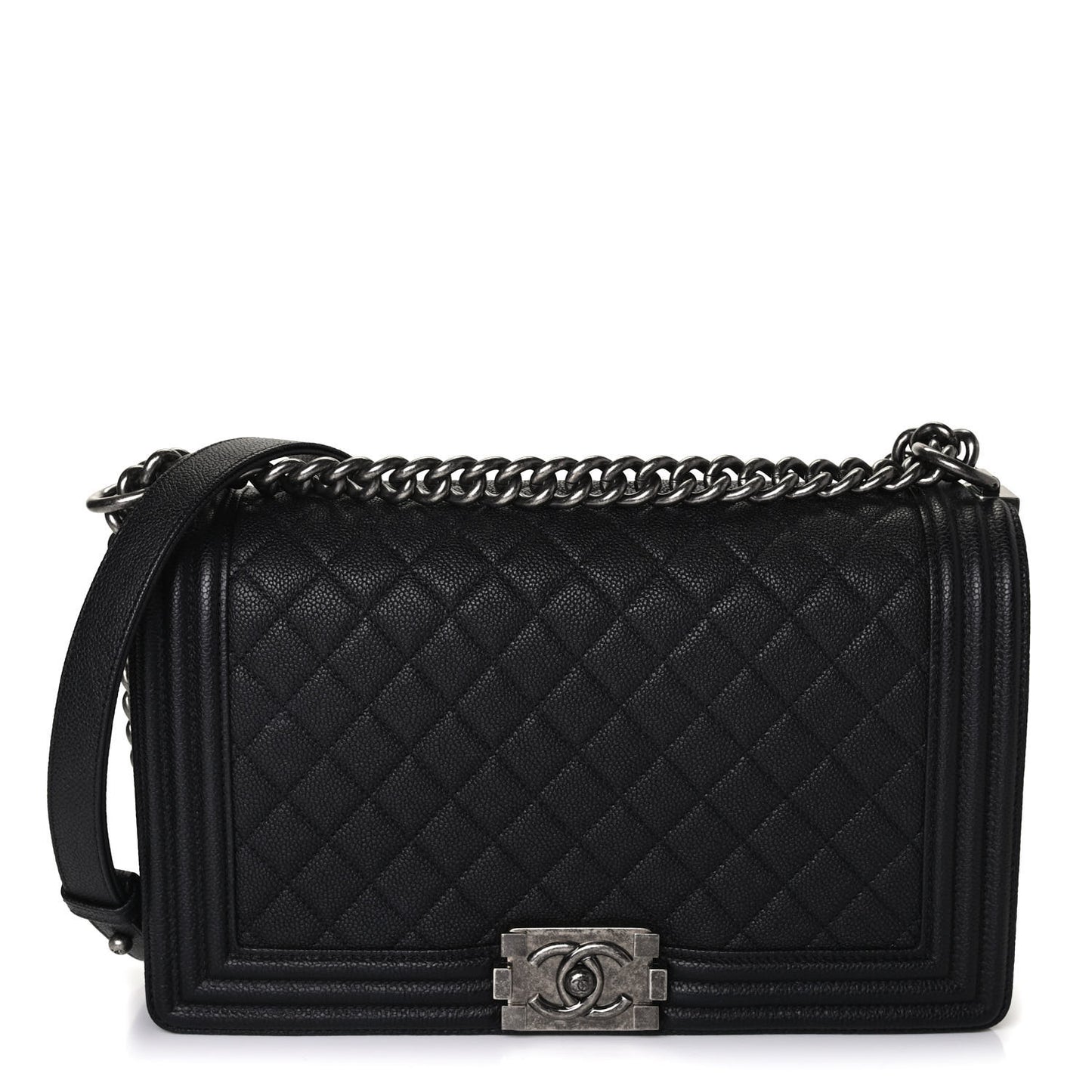 Caviar Quilted New Medium Boy Flap Black
