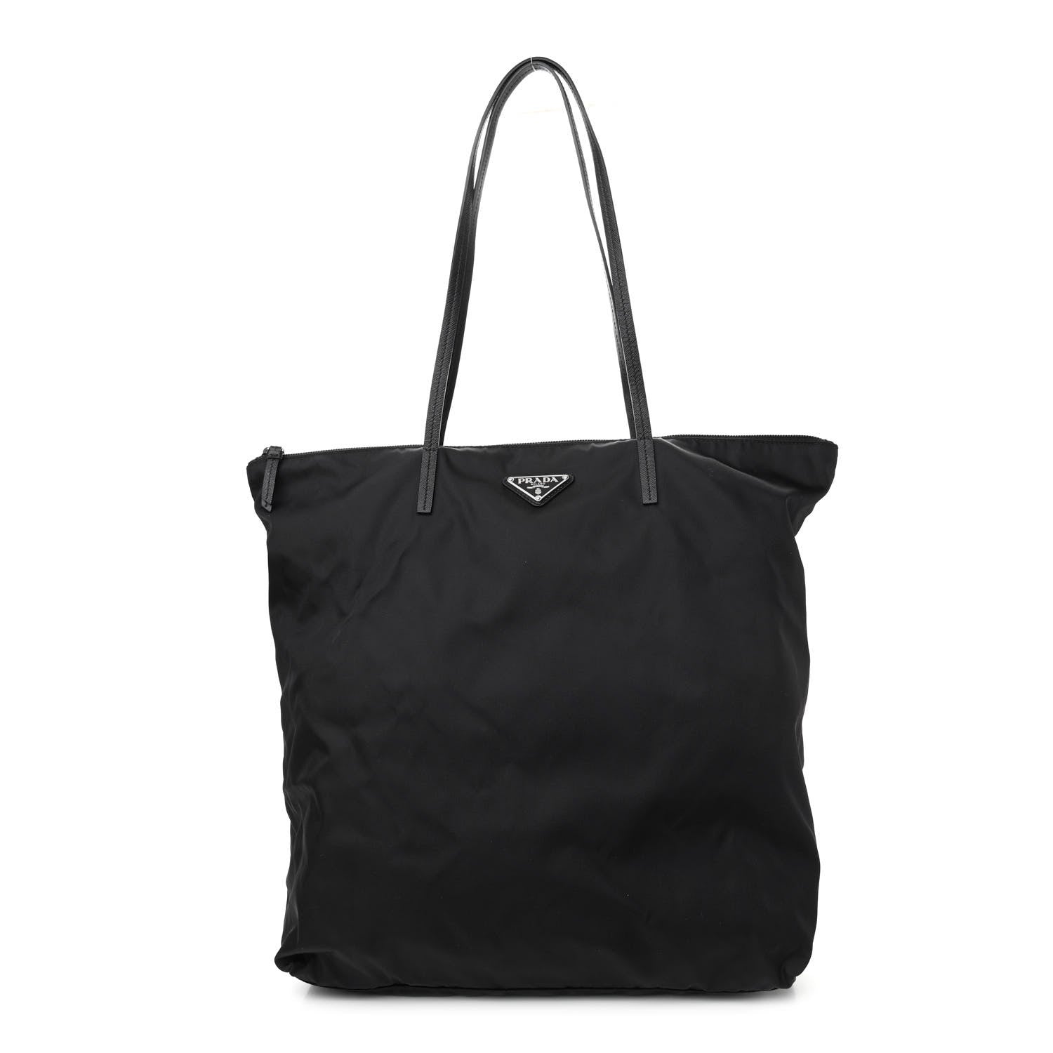 Prada Tessuto Nylon Twin Shopper Tote Set of 2 Black Giallo 10 of 16