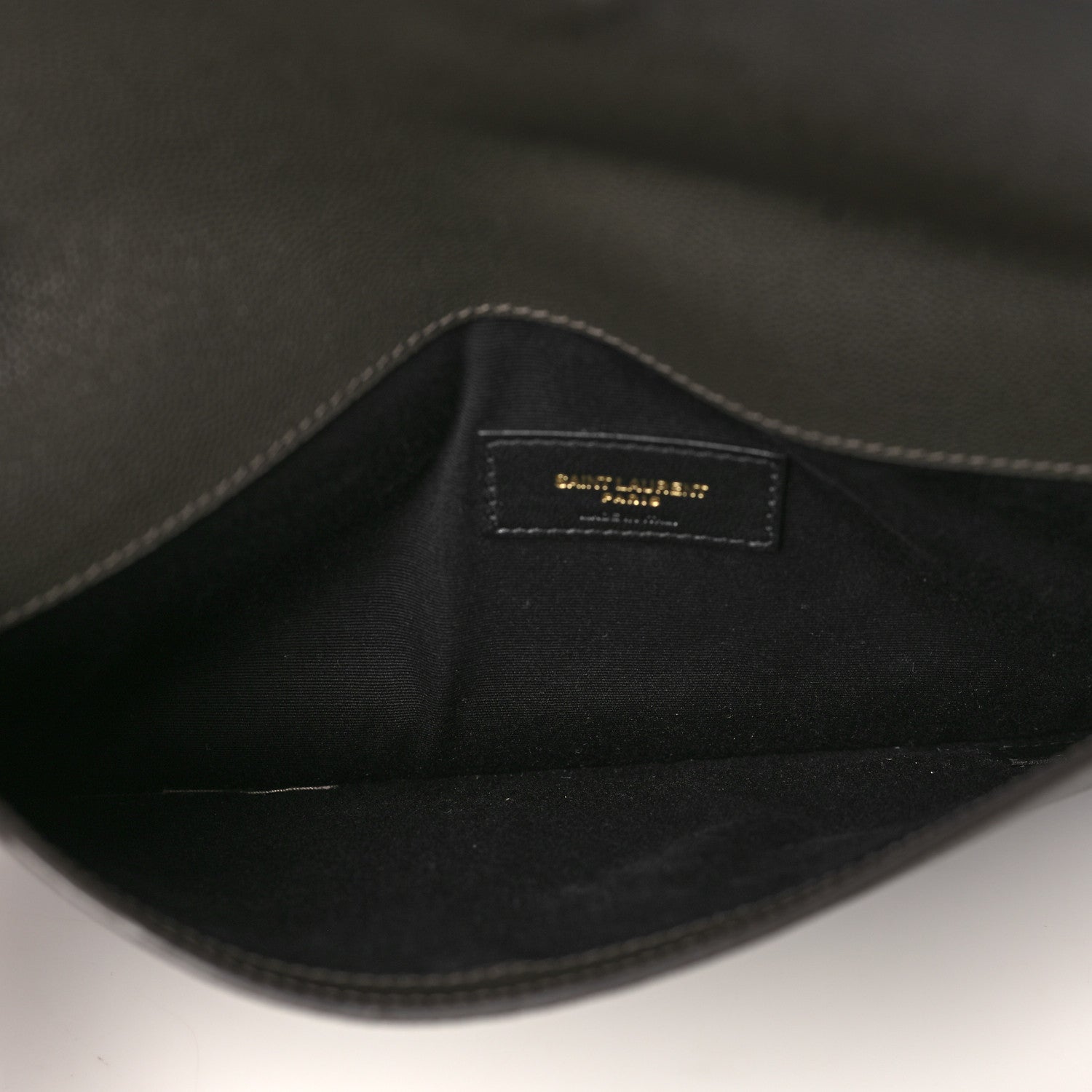 Saint Laurent Grain De Poudre Uptown Pouch Pebble 5 of 9