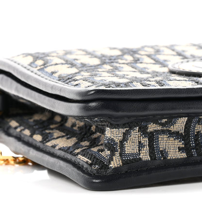 Christian Dior Oblique 30 Montaigne 2-In-1 Pouch Blue 9 of 11