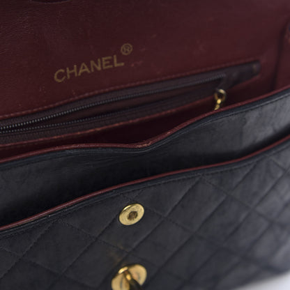 Chanel Lambskin Quilted Medium Double Flap Black 12 of 17