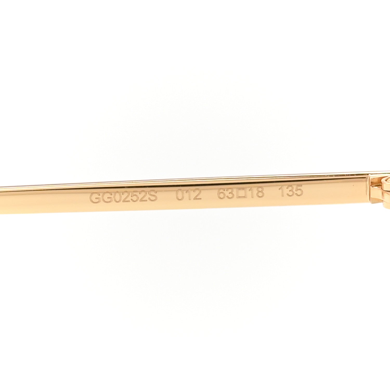 Gucci Oversized Round Sunglasses GG0252S Gold Green 5 of 8