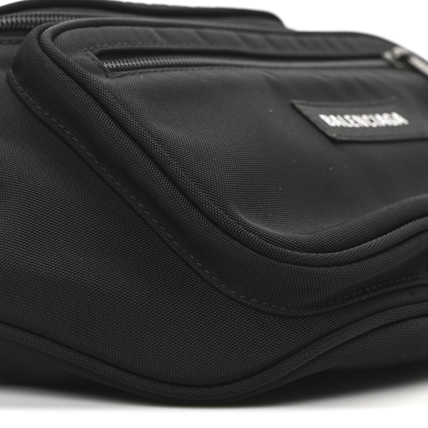 Nylon Canvas Logo Explorer Beltpack Black White