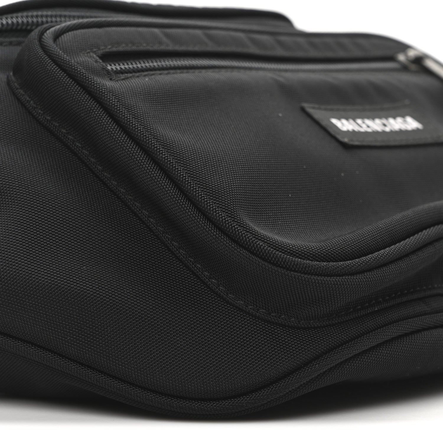 Balenciaga Nylon Canvas Logo Explorer Beltpack Black White 9 of 10