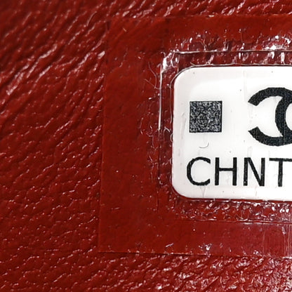 Chanel Calfskin Crocodile Embossed Crococo Card Holder Burgundy 7 of 8