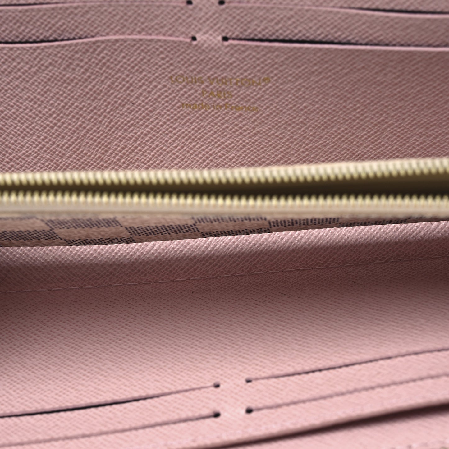 Damier Azur Clemence Wallet Rose Ballerine