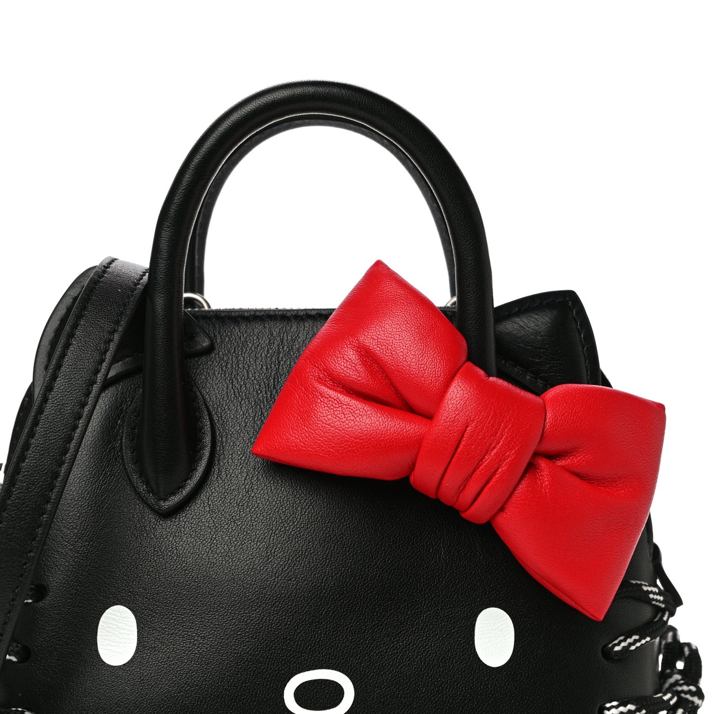 Calfskin Hello Kitty XXS Ville Top Handle Bag Black