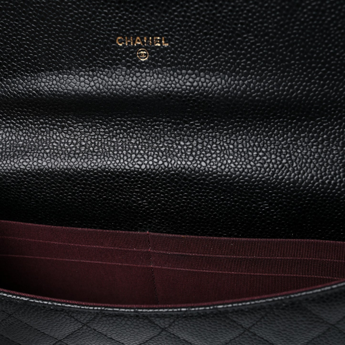 Caviar Quilted Travel Wallet Black