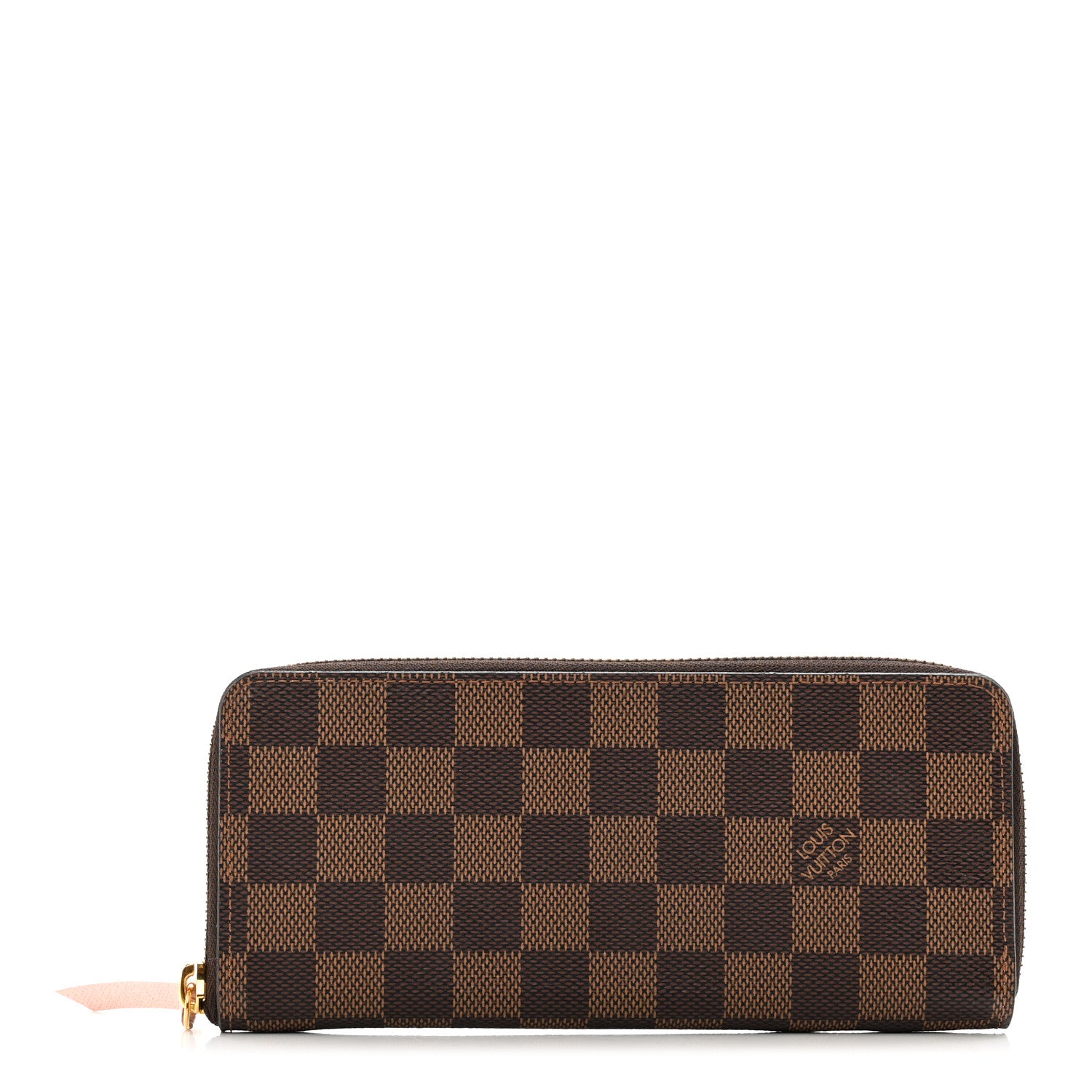 Louis Vuitton Damier Ebene Clemence Wallet Rose Ballerine 1 of 7