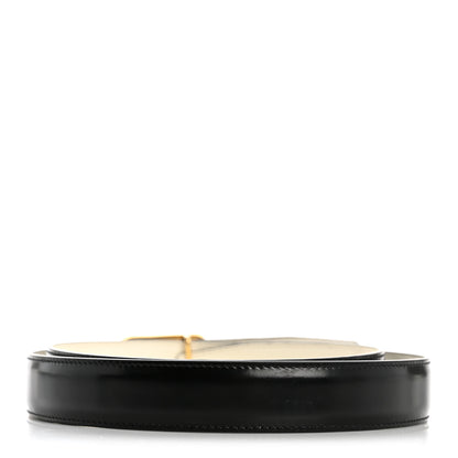 Celine Box Calfskin Reversible 25mm Triomphe Belt 80 32 Black White Cotton 3 of 8