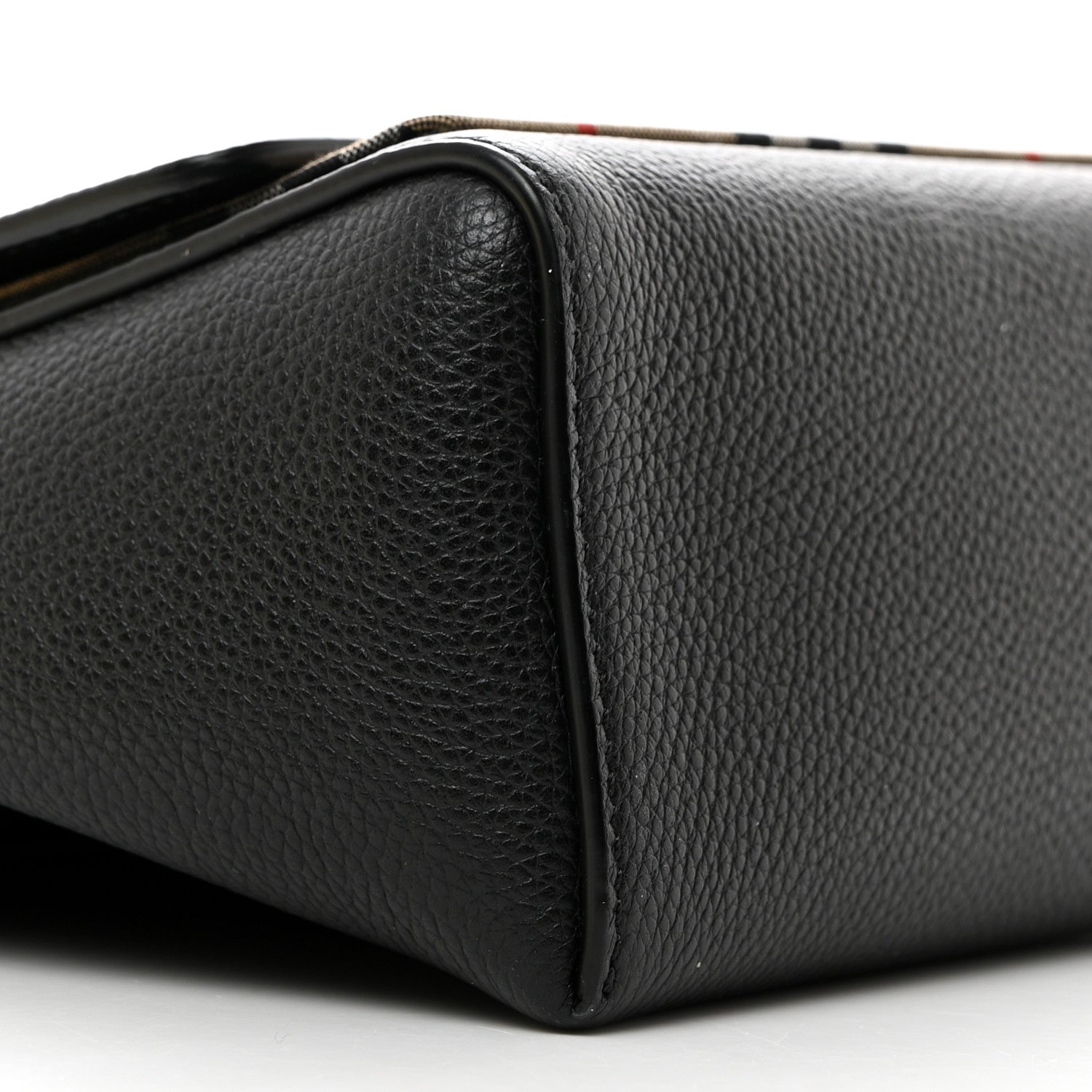 Burberry Grainy Calfskin Vintage Check Note Crossbody Bag Black 9 of 10