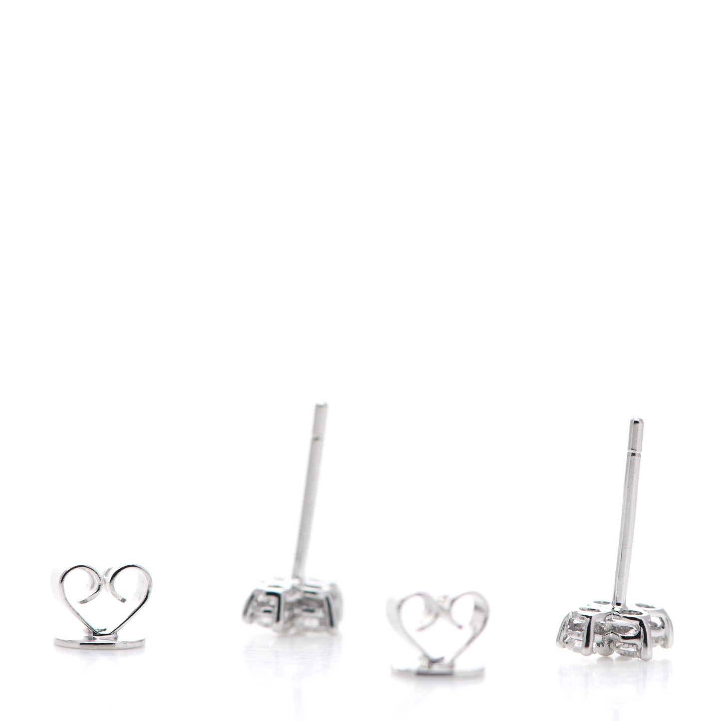 18K White Gold Diamond Vivi Stud Earrings