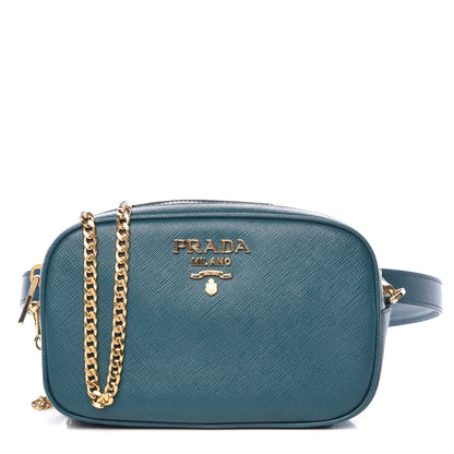 Prada Saffiano Mini Camera Crossbody Bag Ottanio 1 of 9