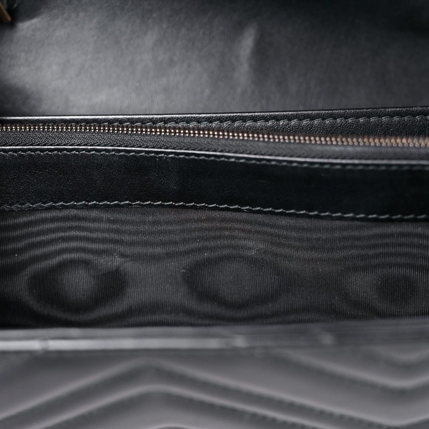 Gucci Calfskin Matelasse GG Marmont Chain Wallet Black 16 of 18