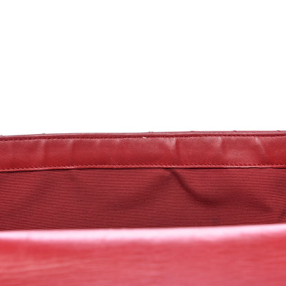 Saint Laurent Lambskin Matelasse Chevron Large Monogram Satchel Red 20 of 20
