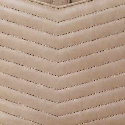 Saint Laurent Lambskin Matelasse Chevron Monogram Medium Sulpice Bag Beige 11 of 15